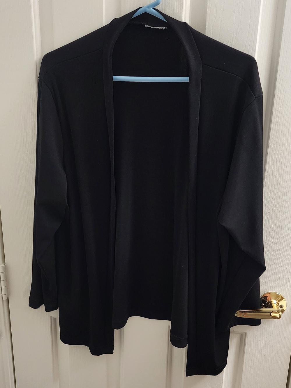 Black Open-Front Women's Cardigan